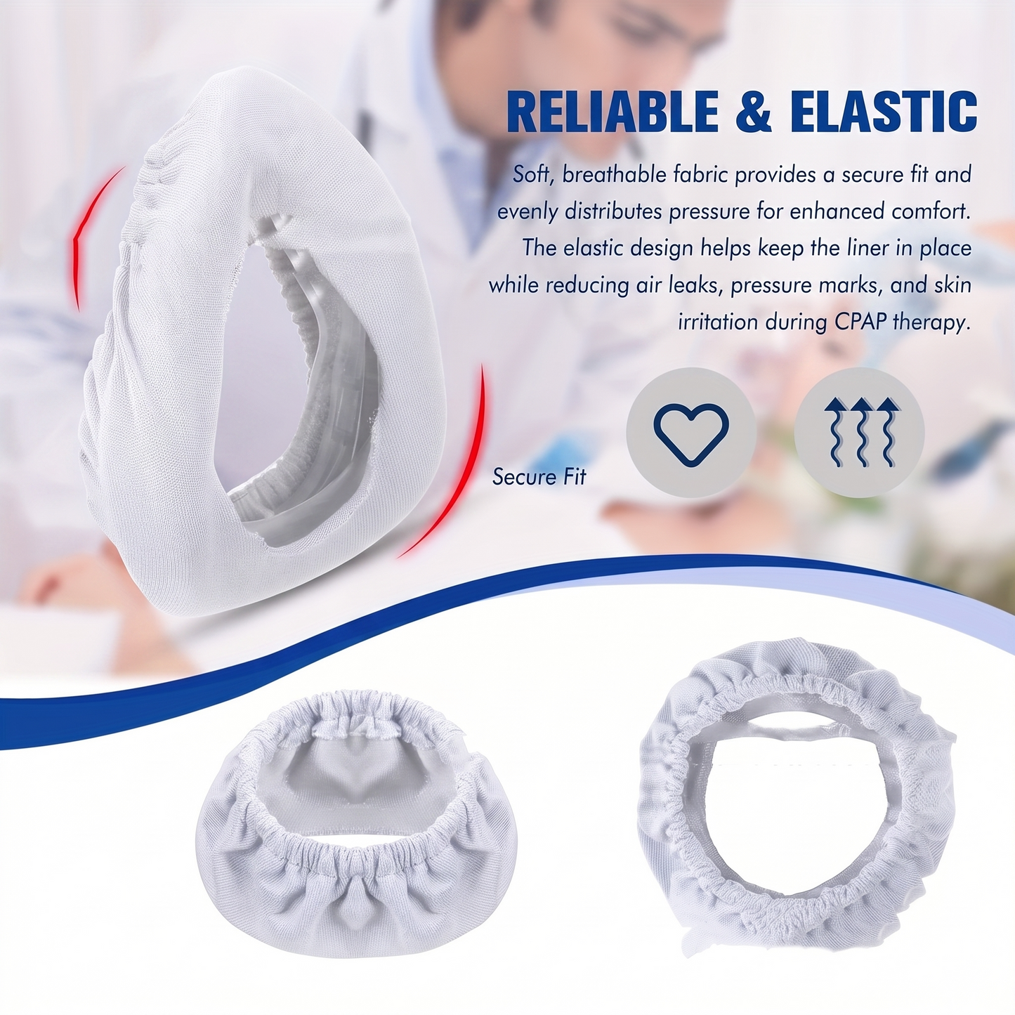 Nurvate Reusable Face Bruising and Air Leaking Protector for CPAP Mask